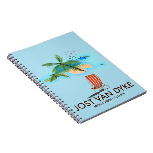 jost van dyke British Virgin Islands. Anteckningsbok