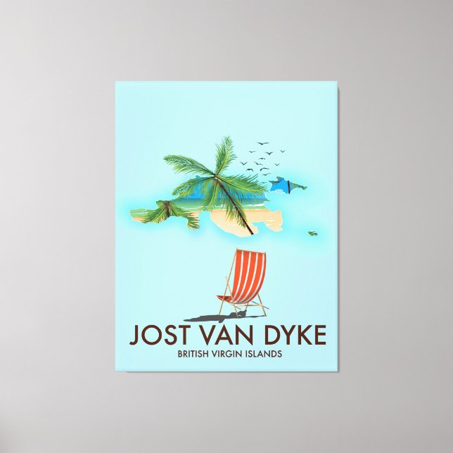 jost van dyke British Virgin Islands. Canvastryck (Framsida)