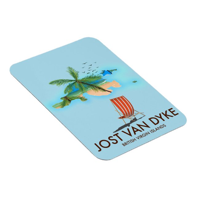 jost van dyke Brittiska Jungfruöarna. Magnet (Högersidan)