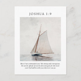 Josua 1:9 Var stark och modig Vykort
