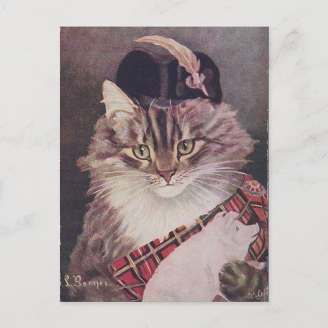 Joueur de cornemuse chatta vykort (Framsida)