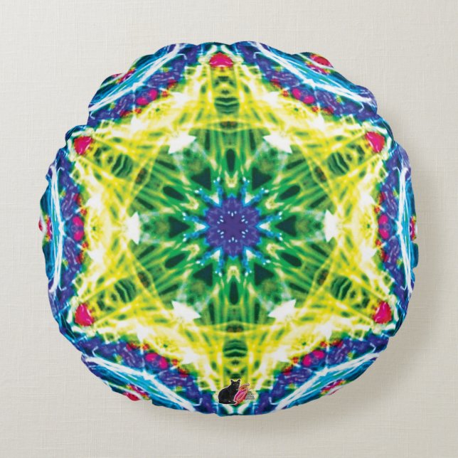 Joules Kaleidoscope Rund Kudde (Framsidan)