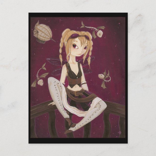 Jouney - Steam punk Fairy Post Card Vykort (Framsida)
