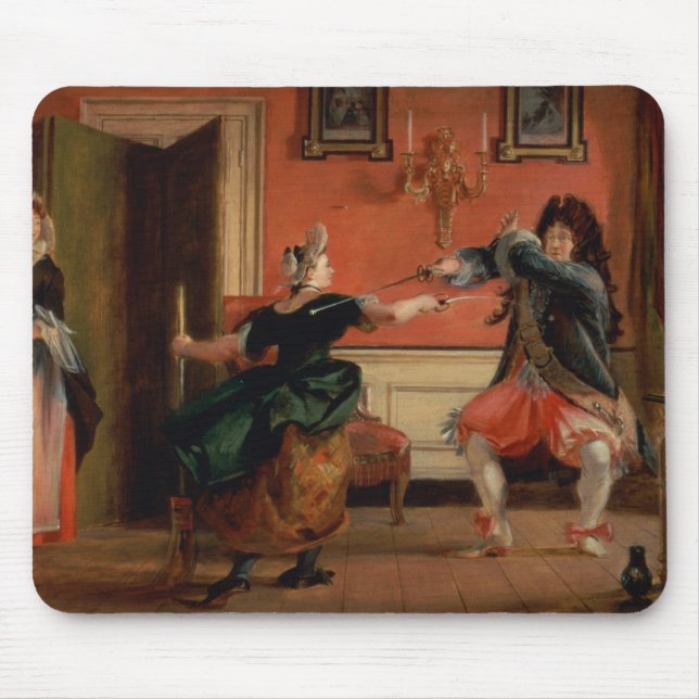 Jourdain fäktar hans Maid Musmatta (Framsidan)