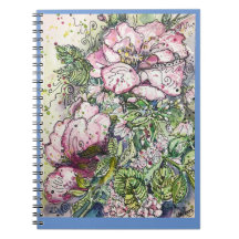 Journal/Anteckningsbok- "Peonies & Dogwood"
