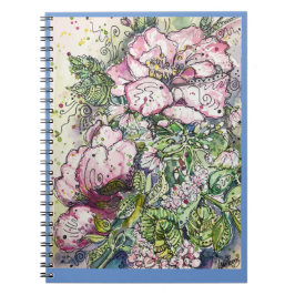 Journal/Anteckningsbok- "Peonies & Dogwood" Anteckningsbok