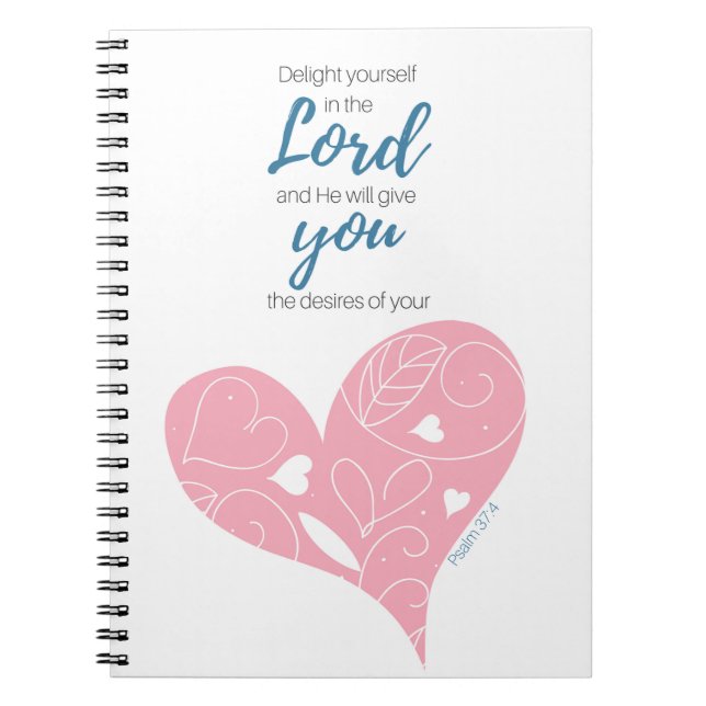 Journal för Psalm37:4Scripture Anteckningsbok (Framsidan)