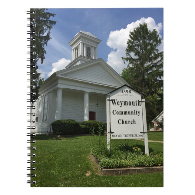 Journal för Weymouth gemenskapkyrka Anteckningsbok (Framsidan)