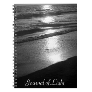 Journal i Light BW Ocean Sunset Anteckningsbok