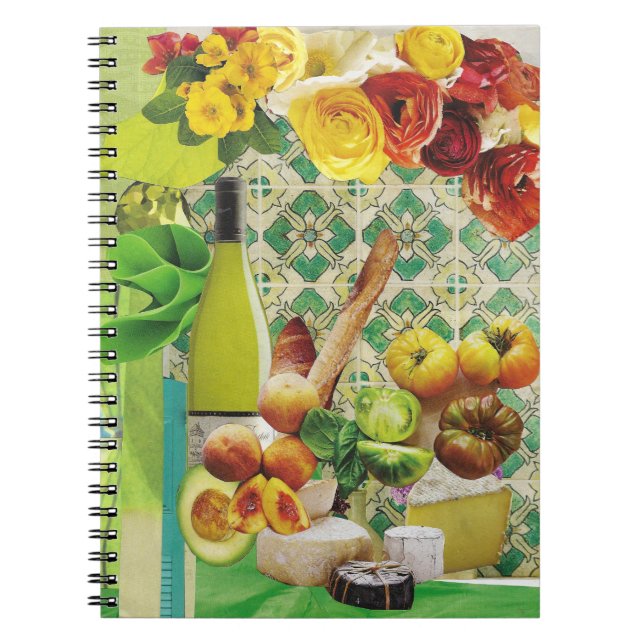 Journal med Vin och ost Anteckningsbok (Framsidan)