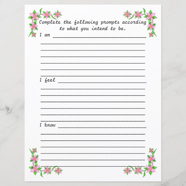 Journal Papper jag känner att jag vet, rosa blommi (Framsida)