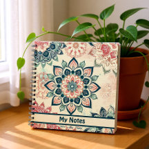 JOURNAL Pastel Mandala anpassningsbar bärbar dator