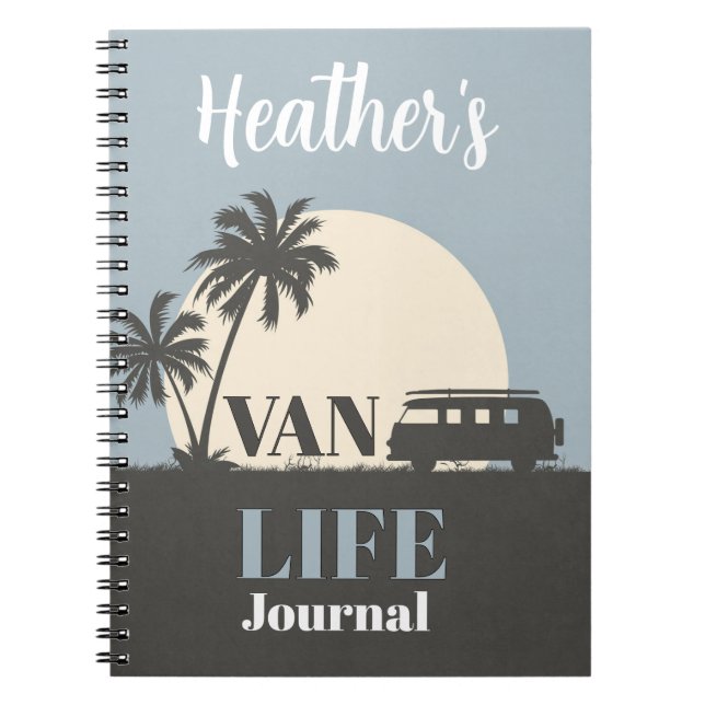 JOURNAL! 🚐 Personlig Van Life bärbar dator Anteckningsbok (Framsidan)