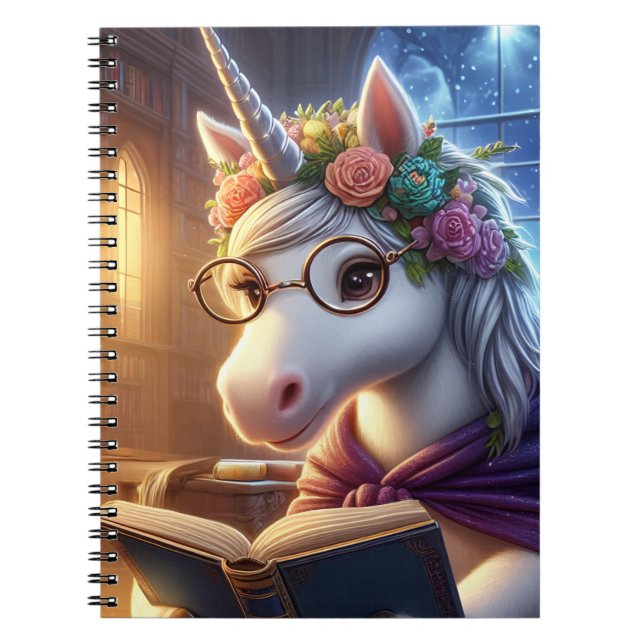 Journal - Unicornläsning bok Anteckningsbok (Framsidan)