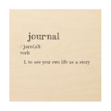 Journal - Verb - Wood Wall Art