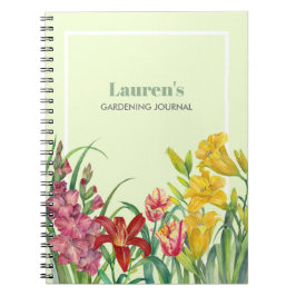 Journal Warm Färg Blommigt Vår Blooms Anteckningsbok