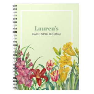Journal Warm Färg Blommigt Vår Blooms Anteckningsbok