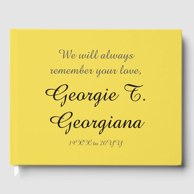 Journalanteckningsbok för anteckningsbok gästböcker (Framsida)