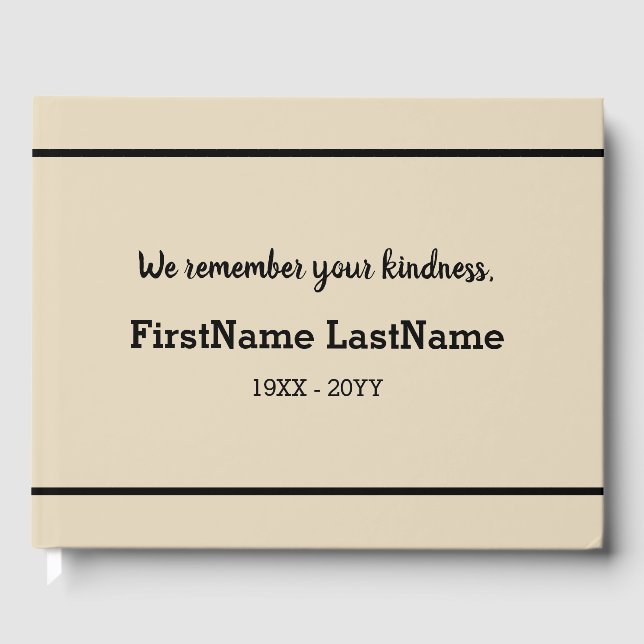 Journalbok och anpassad begravningsbok gästböcker (Framsida)