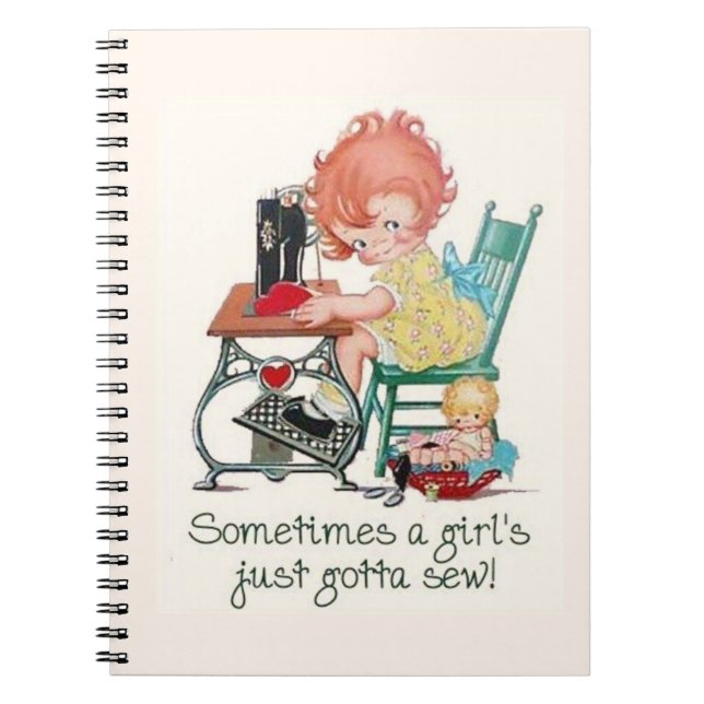 Journaler: Precis har som ska sys Anteckningsbok Med Spiral (Framsidan)