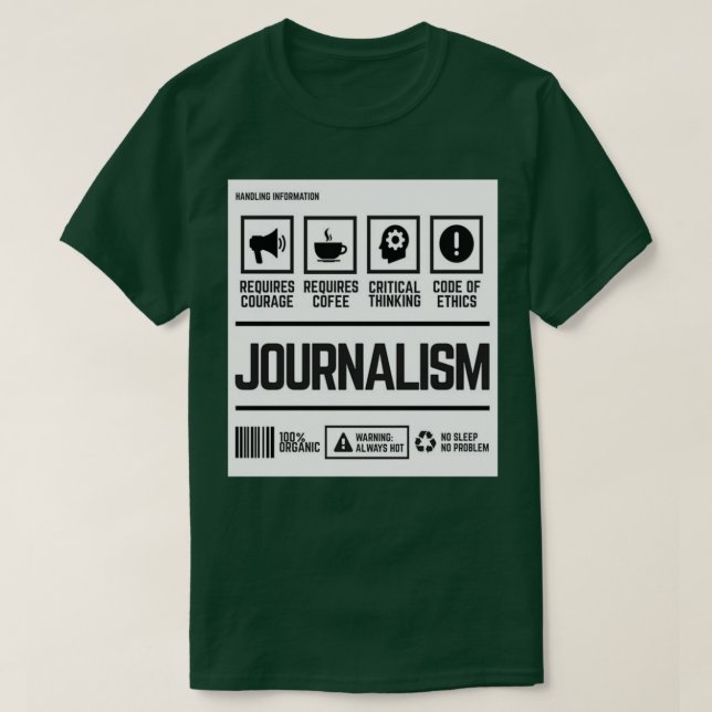 Journalism 1 t shirt (Design framsida)