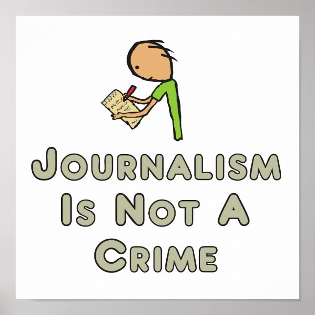 Journalism är inget brott poster (Framsidan)