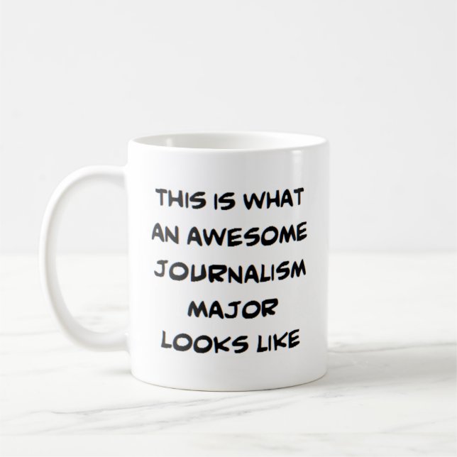 Journalism major, fantastisk kaffemugg (Vänster)