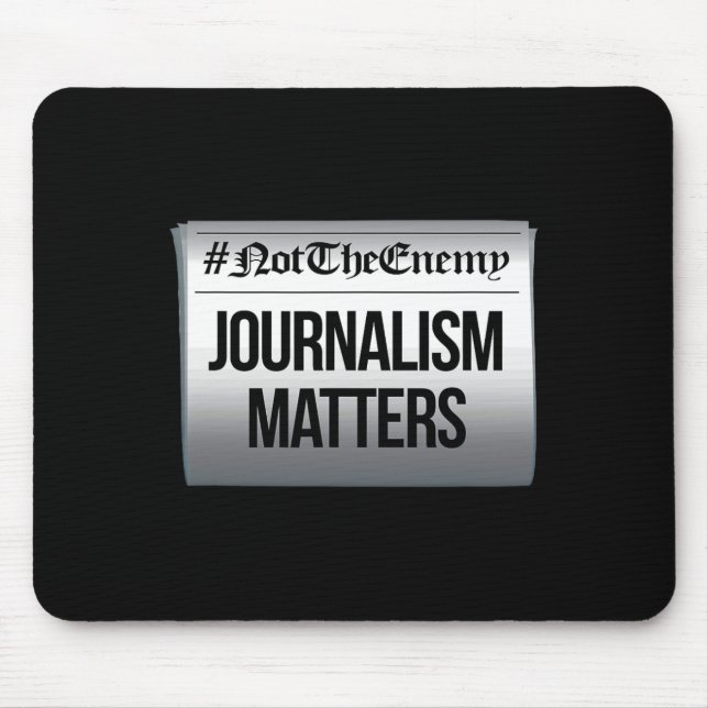 Journalisproblem, inte den fiistiska antitrumpesen musmatta (Framsidan)