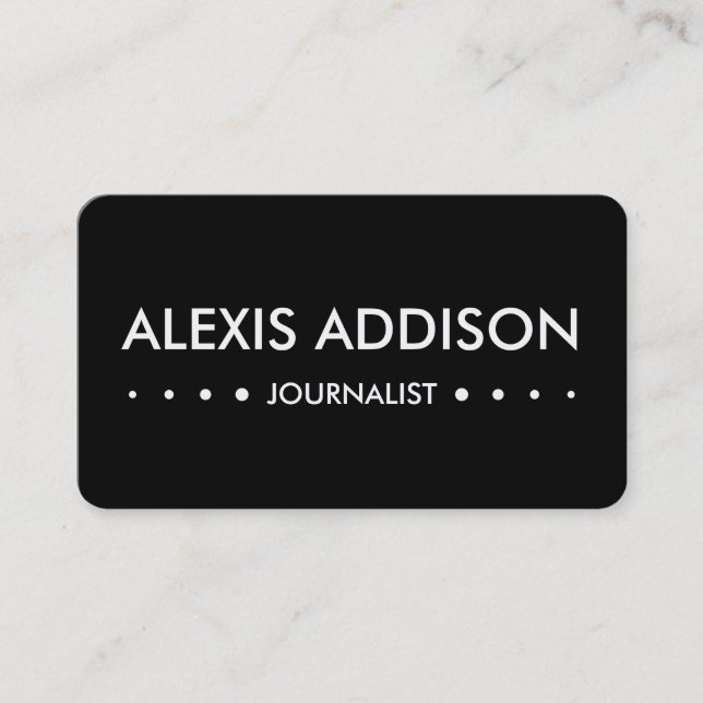 JOURNALIST 4 punkter Visitkort (Framsida)