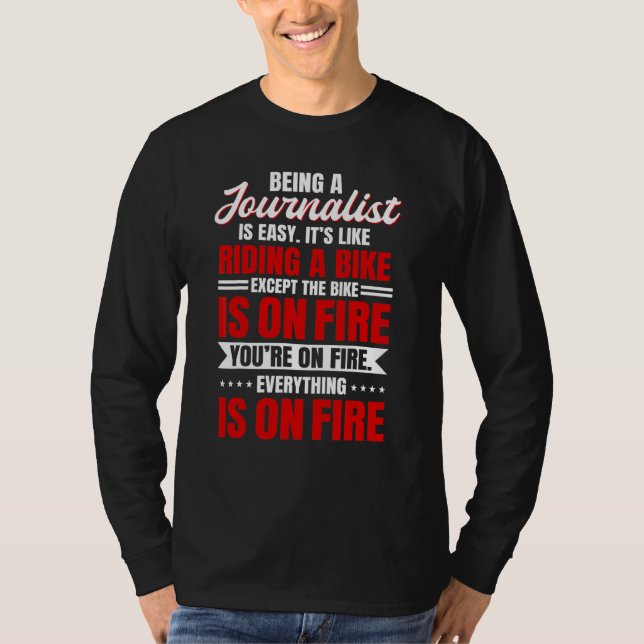 Journalist Författare Reporter Programledare Journ T Shirt (Framsida)
