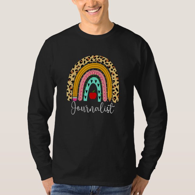 Journalist Rainbow News Media Production Communica T Shirt (Framsida)