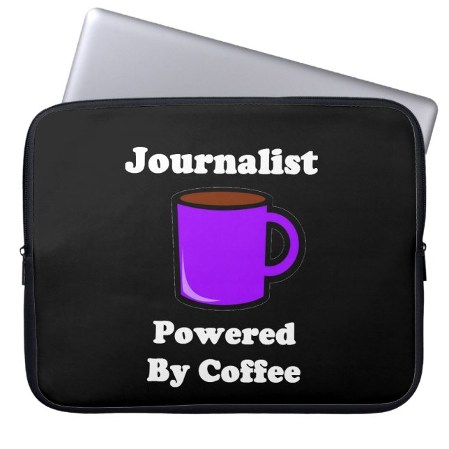 "Journalist" som drivas av kaffe Laptop Sleeve (Framsidan)