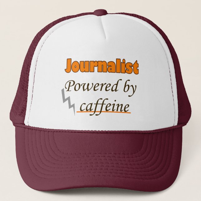 Journalist styrd av koffein keps (Framsida)