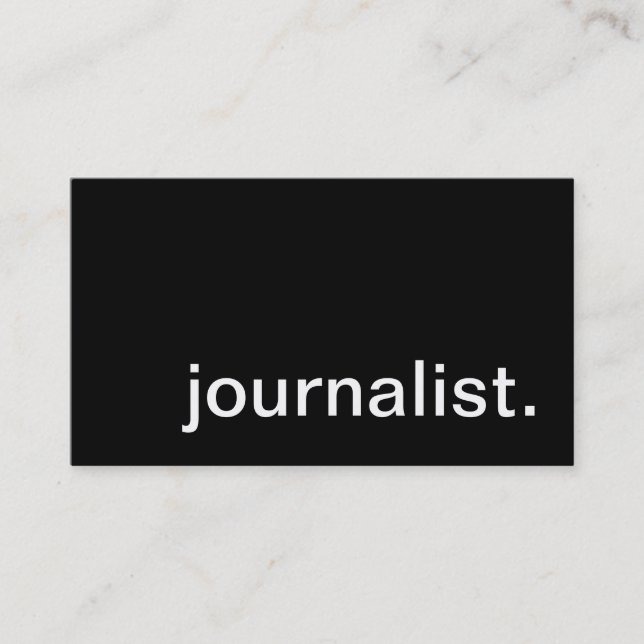 journalist. visitkort (Framsida)