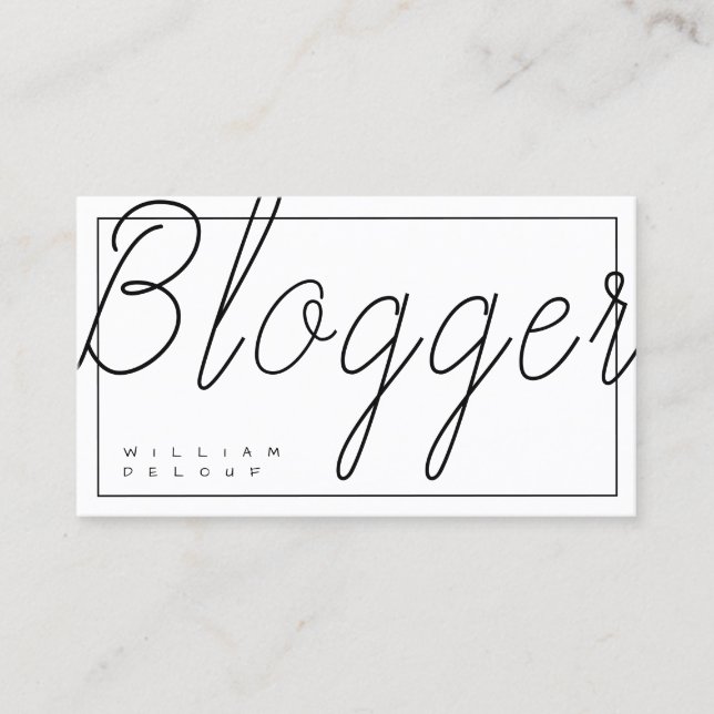 JournalistBloggare för författare Visitkort (Framsida)