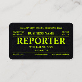 Journalisten Reporter Visitkort
