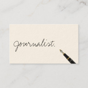 Journalister för kostnadsfritt handskriftsskript, visitkort