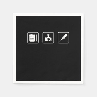 Journalister Journalister Journalisten Reporter Pappersservett