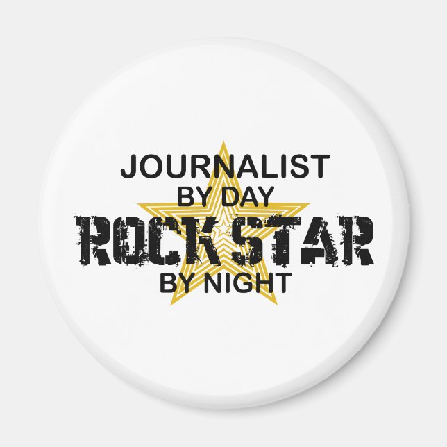 Journalisternas Rockstjärna efter natten Magnet (Framsidan)