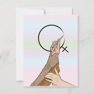 Journalkort för kvinnor i Internationell Vykort