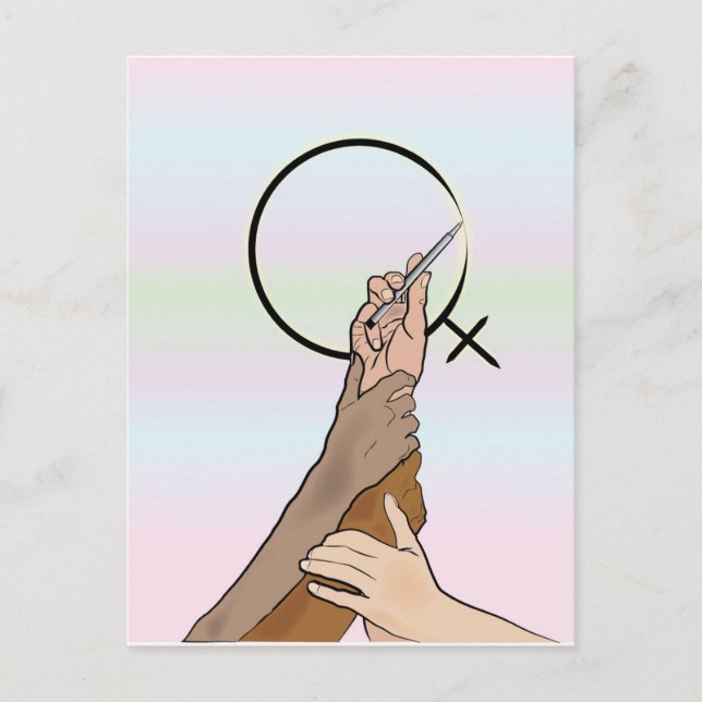 Journalkort för kvinnor i Internationell Vykort (Framsida)