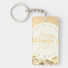 Journée de la Femme Porte-clé acrylique rectangle Nyckelring