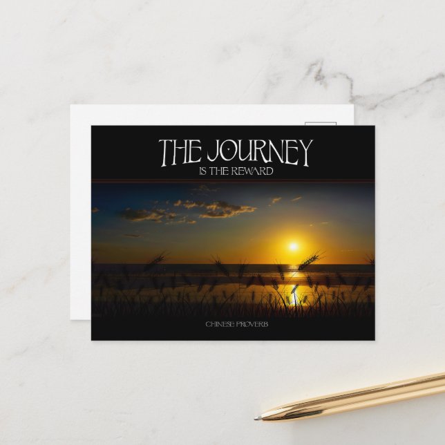 "Journey är den bakåtvända" inspirationsofferten Vykort (Fram/Back In Situ)
