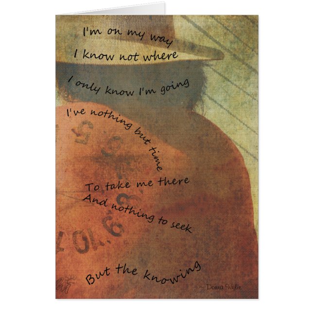 Journey - "Jag är på väg" Hälsningskort (Framsidan)