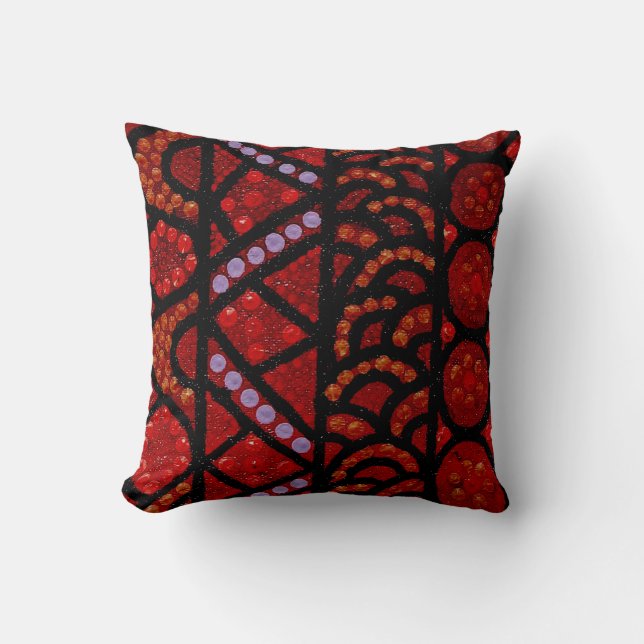 Journey Red Pillow Cushion Kudde (Framsida)