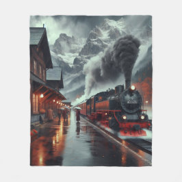 Journey Tåg i höstbergen Fleecefilt