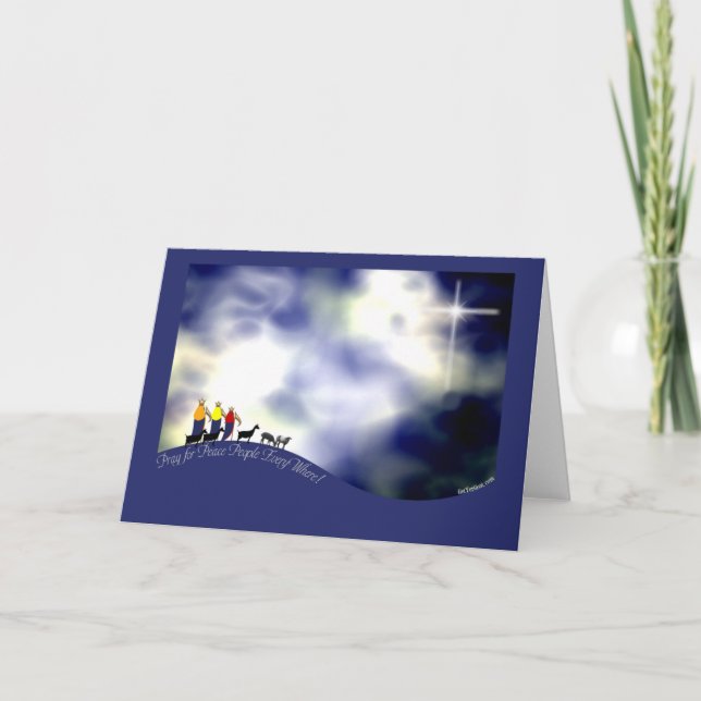 Journey till Bethlehem Goat-jul Helgkort (Framsida)