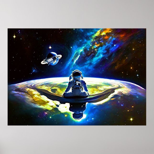 Journey to Inner Peace: Astronaut Meditation Poster (Framsidan)