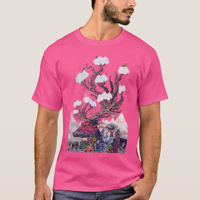 Journeying Spirit (Hjort) T Shirt (Framsida)