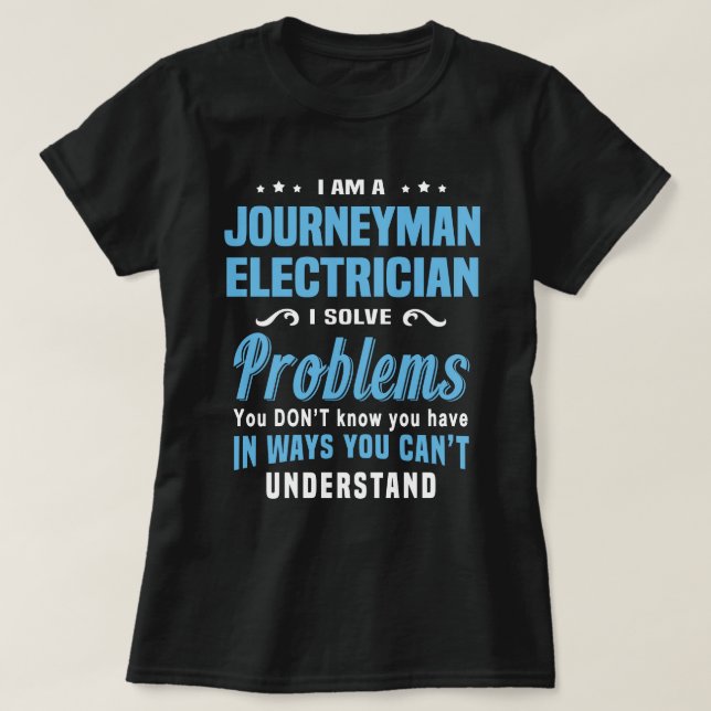 Journeyman Electrician T Shirt (Design framsida)